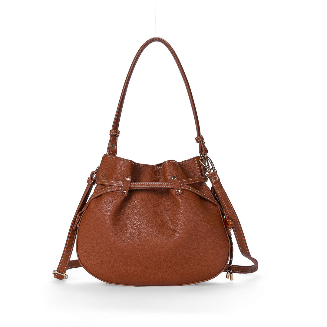 MAC ALYSTER HARMONIA sac bourse Marron Cognac