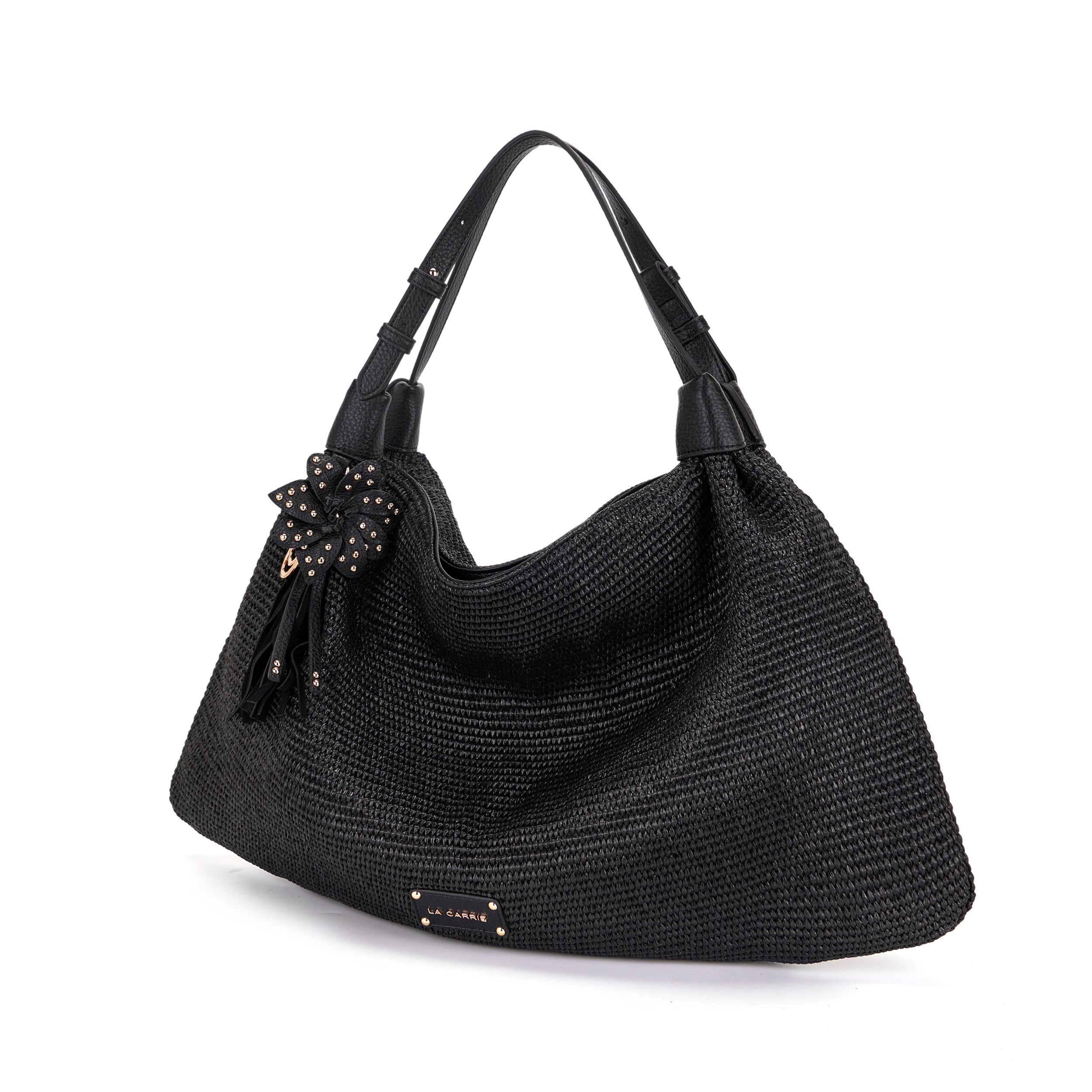 La Carrie La Plage sac shopping beige raffia 56 cm