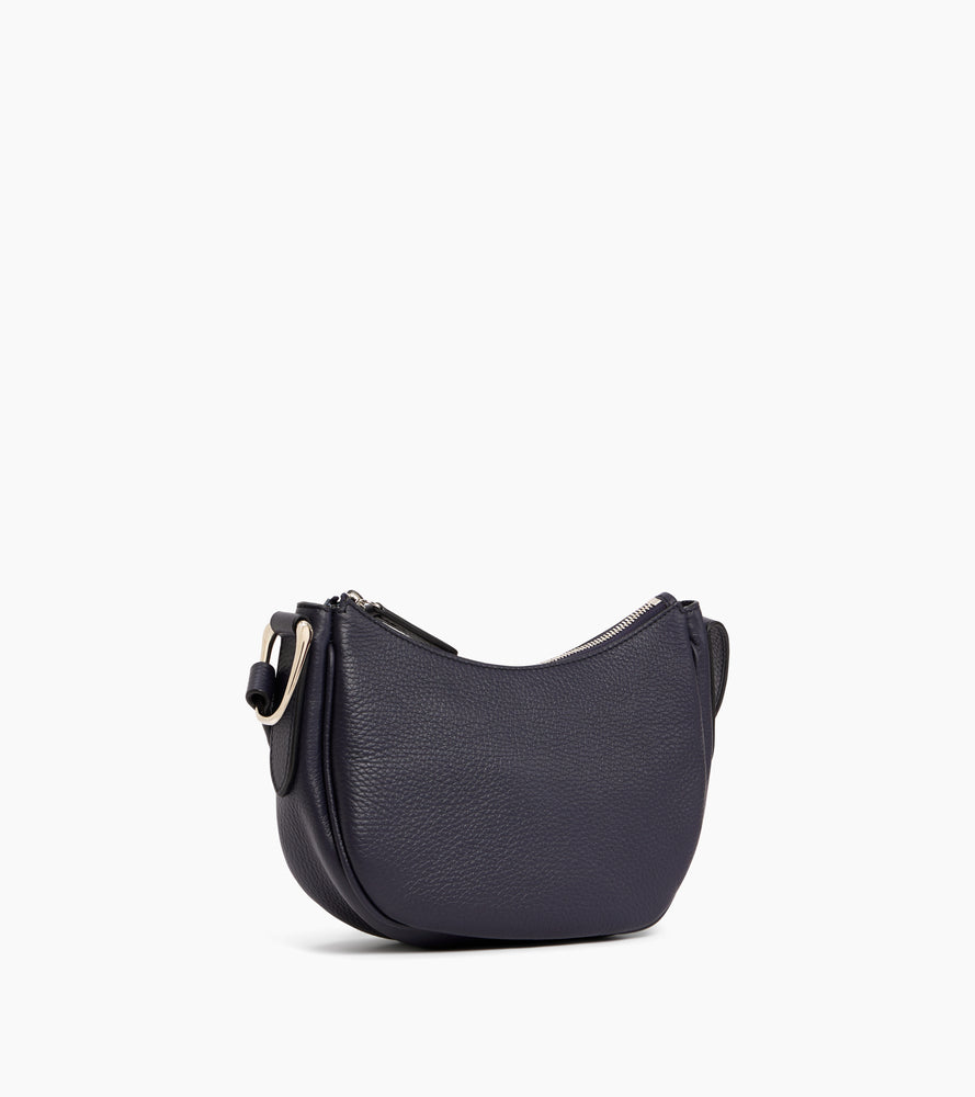 Le Tanneur Madeleine sac bandoulière cuir bleu nuit