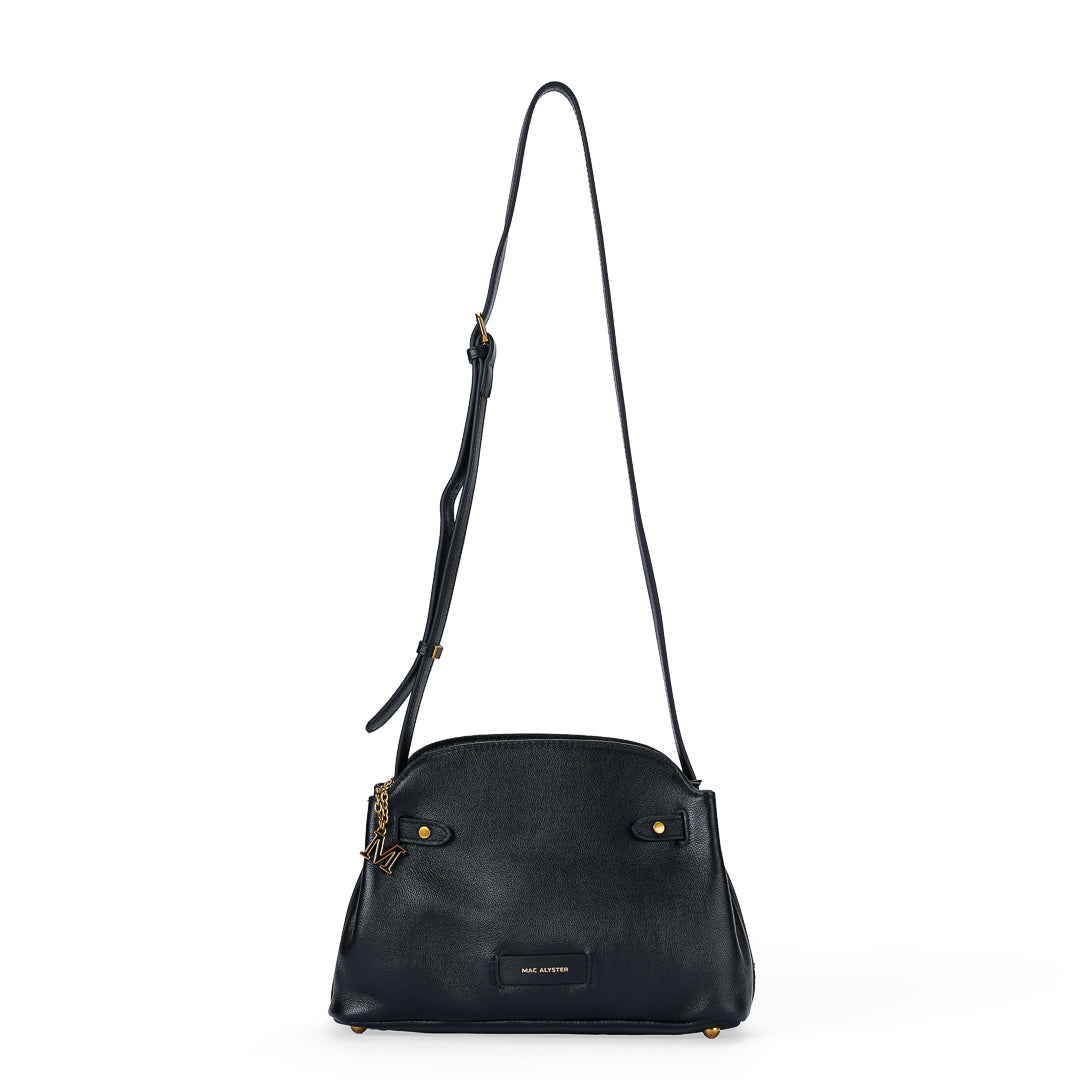 Mac Alyster Valeria sac trotteur cuir Vert Kaki quotidien 29x11x18 cm