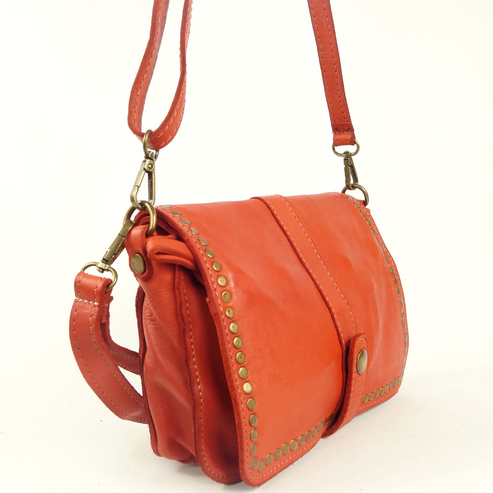 Collection Esprit Cuir GENA mini pochette cuir orange