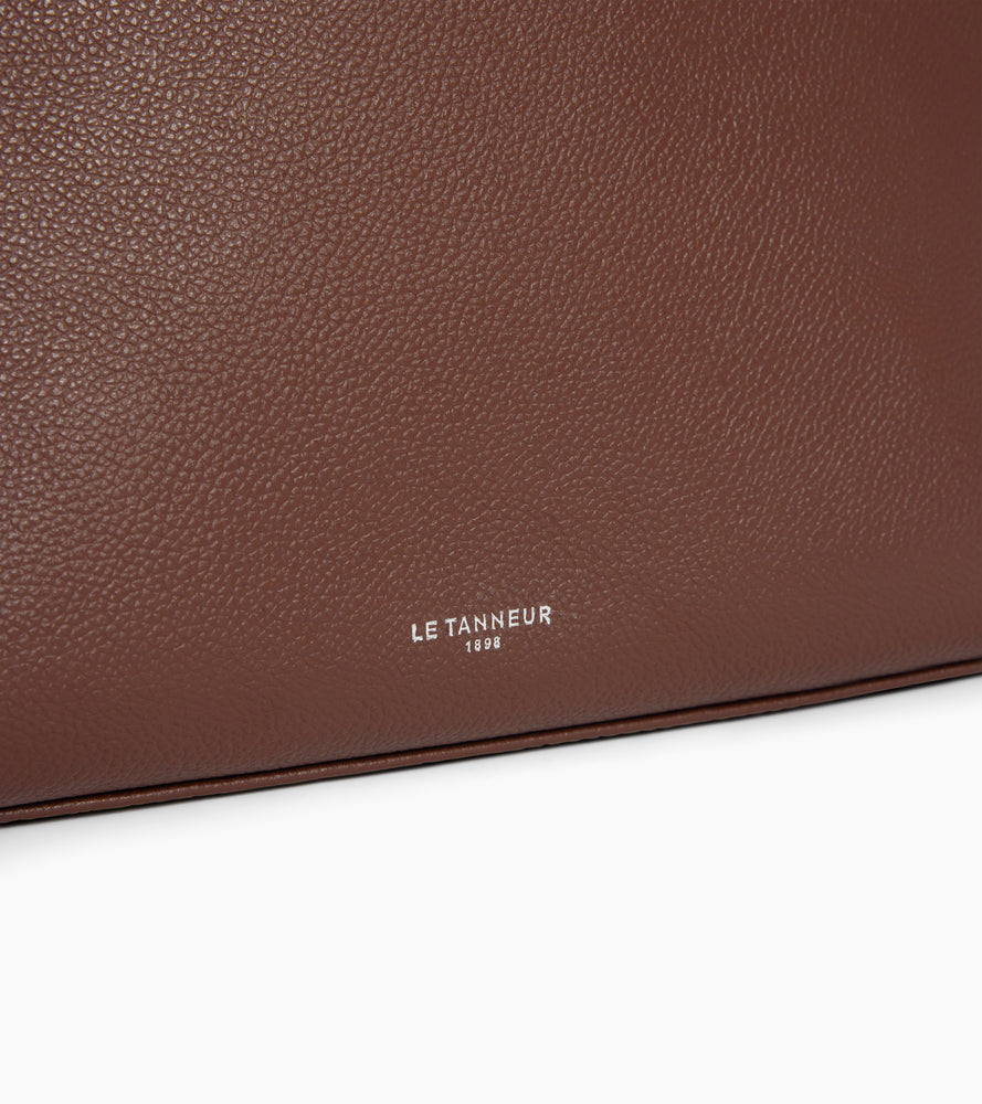 Le Tanneur trousse toilette cuir grainé demi-lune