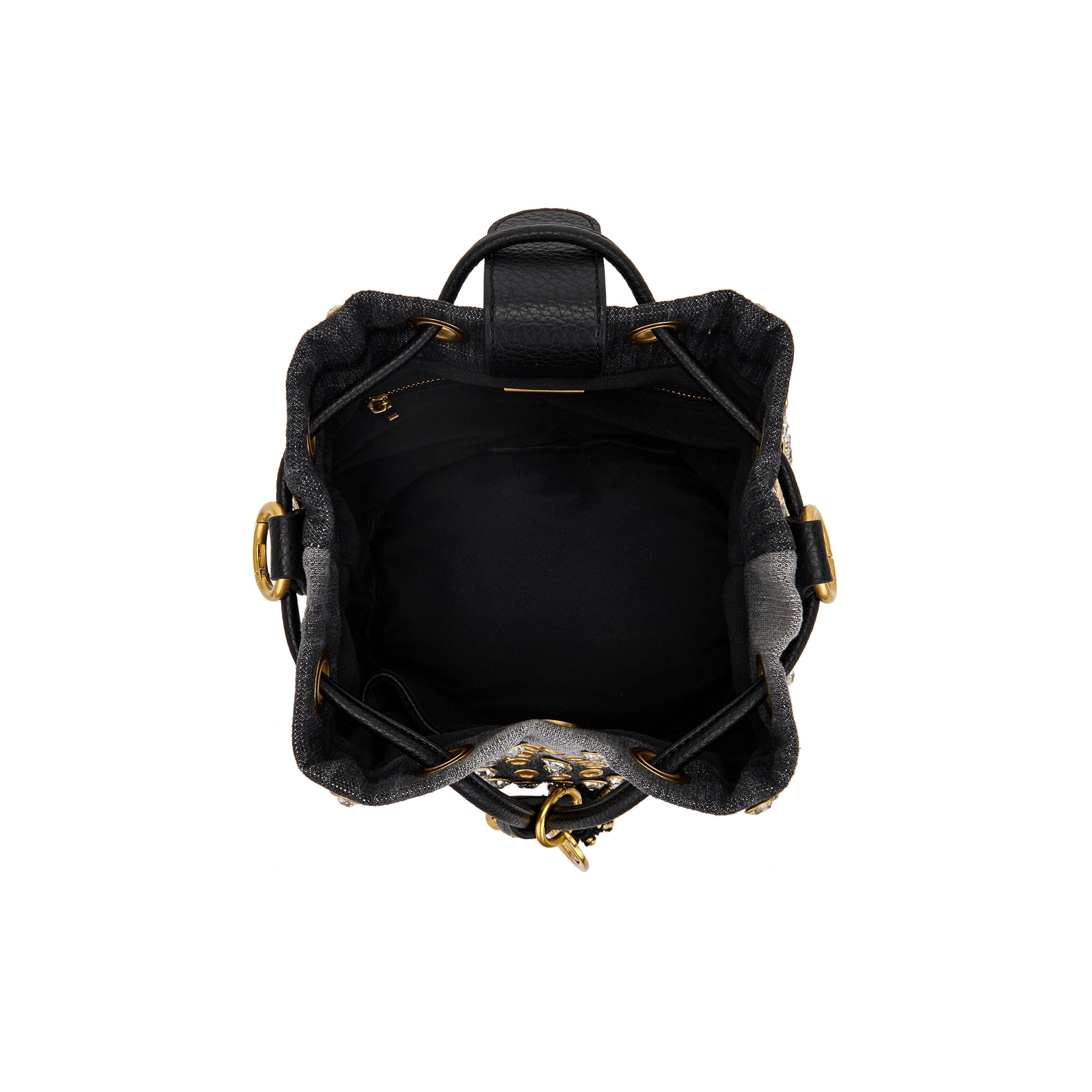 La Carrie Andromeda sac seau noir toile 26x28 cm