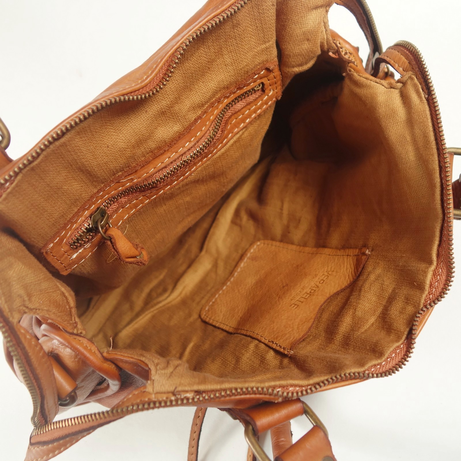 Collection Esprit Cuir Lola sac camel cuir vintage