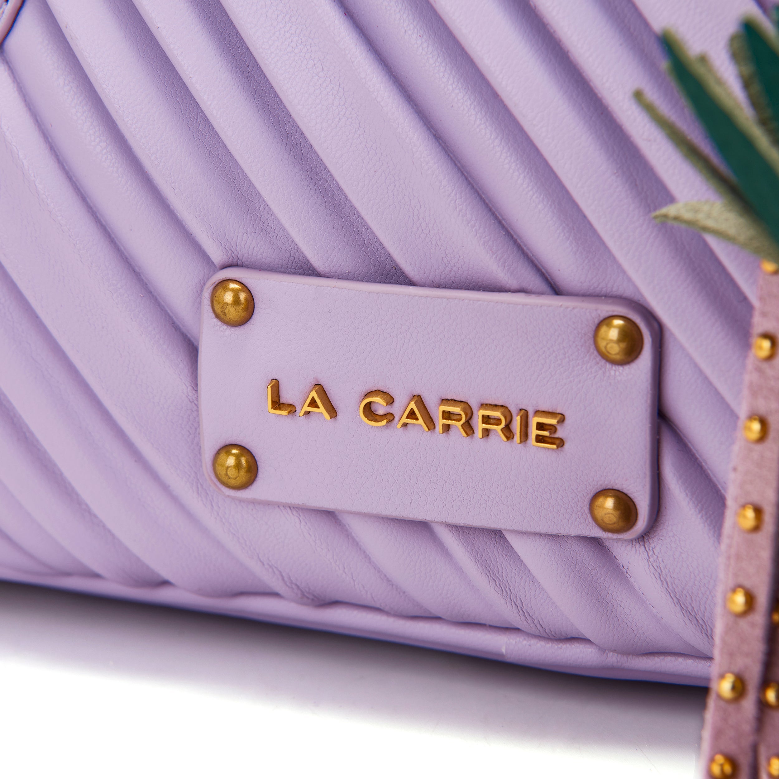 La Carrie Plissé sac à main lavande PU 30 cm