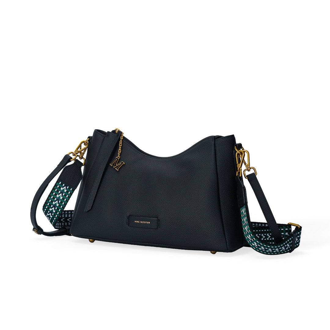 MAC ALYSTER Giulia sac besace cuir noir bandoulière