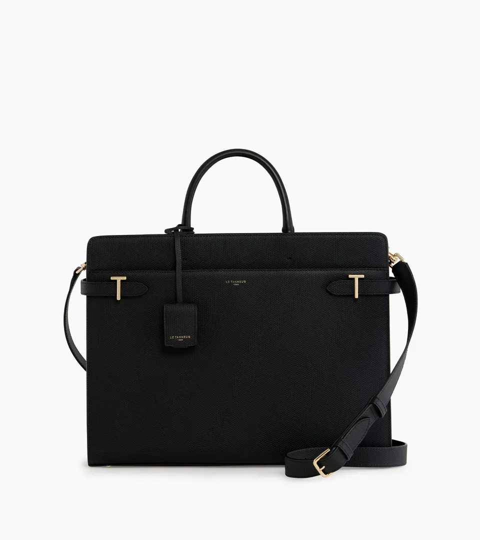 Le Tanneur Emilie porte-documents cuir 15" noir Black