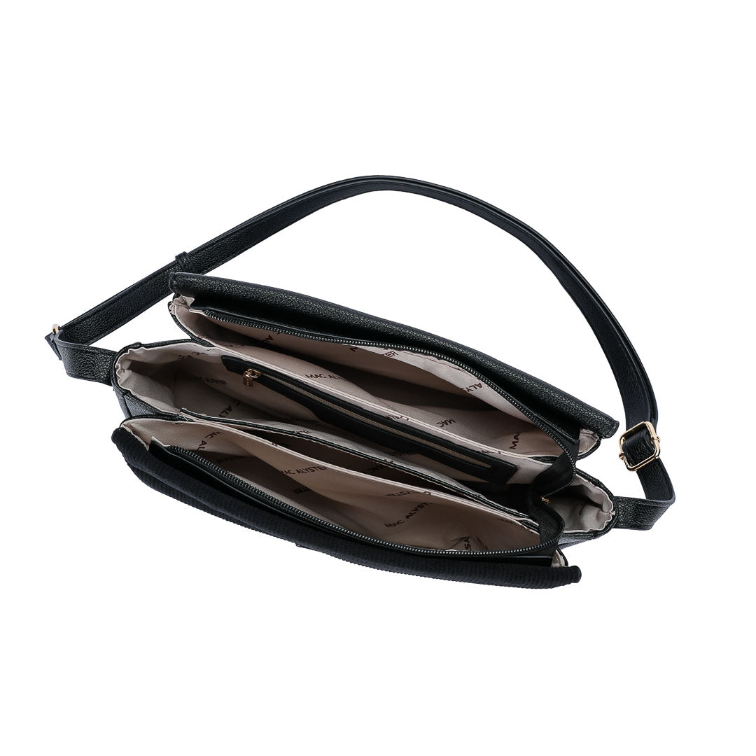 MAC ALYSTER Glysia sac trotteur Noir bandoulière 29 cm