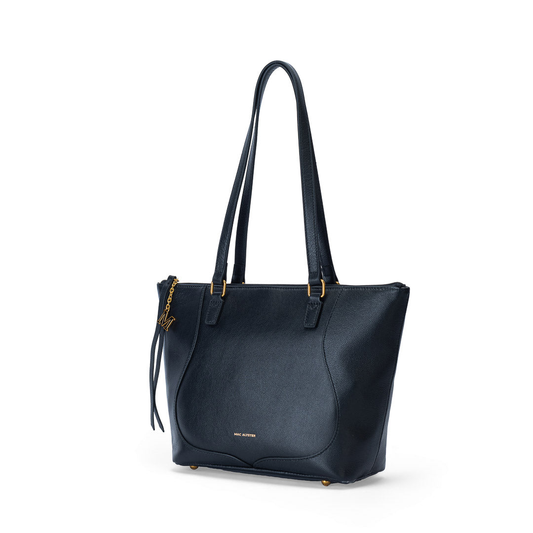 MAC ALYSTER Inès sac cabas cuir Beige/écru vachette