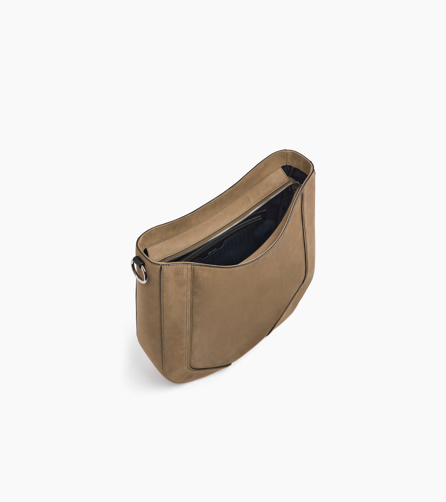 Le Tanneur Ella Sac Hobo Moyen Cuir Lisse Nubuck Femme