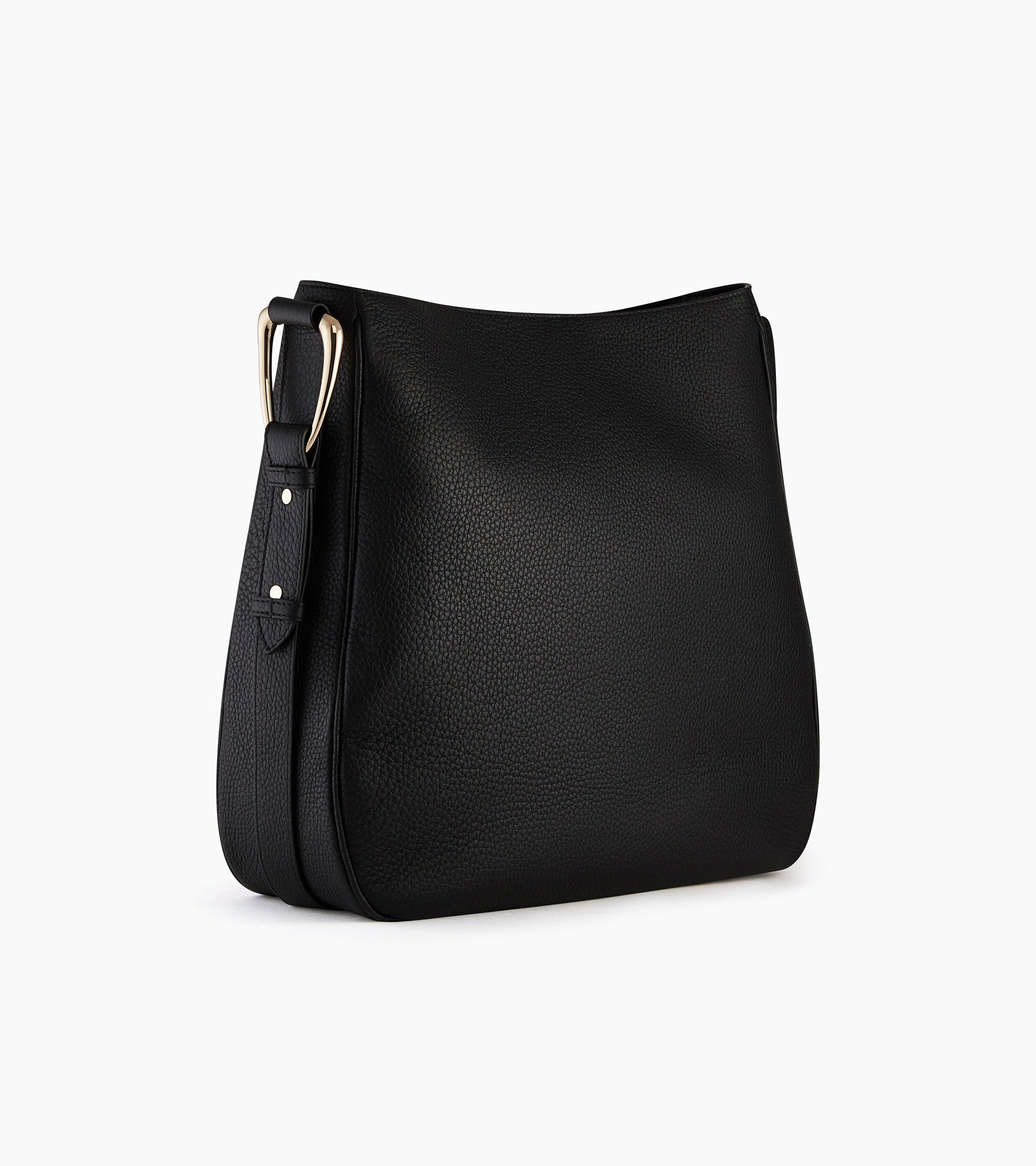 Le Tanneur Madeleine grand sac hobo cuir noir taurillon