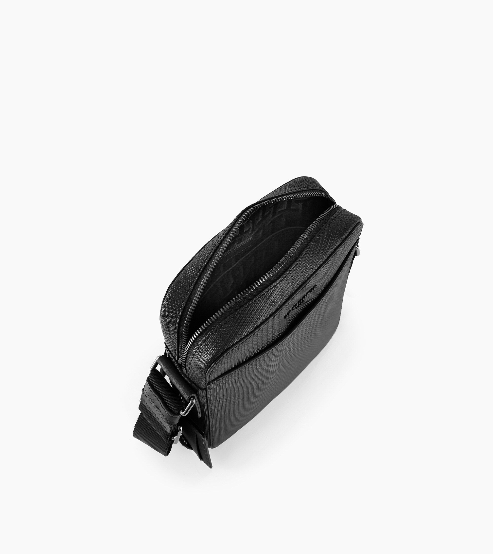 Le Tanneur Emile petite sacoche cuir signature T noir Black