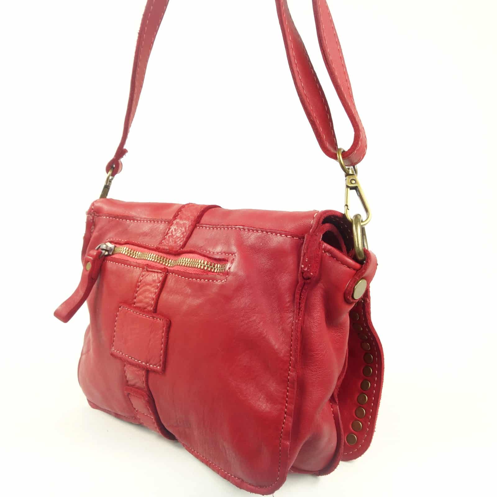 Collection Esprit Cuir Gena mini pochette cuir rouge vintage