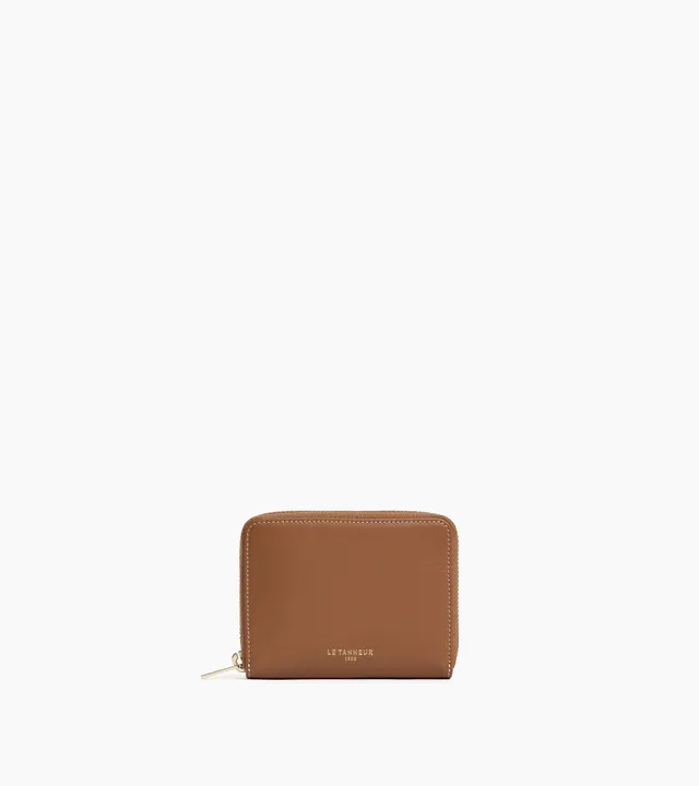 Le Tanneur Albertine porte-monnaie cuir lisse camel