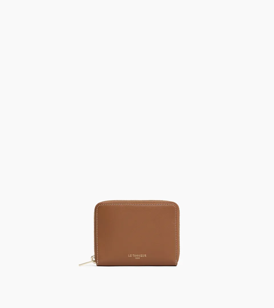 Le Tanneur Albertine porte-monnaie cuir lisse camel