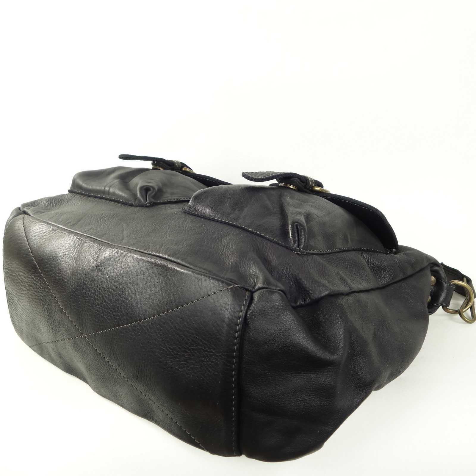Collection Esprit Cuir Paula sac besace noir cuir vintage
