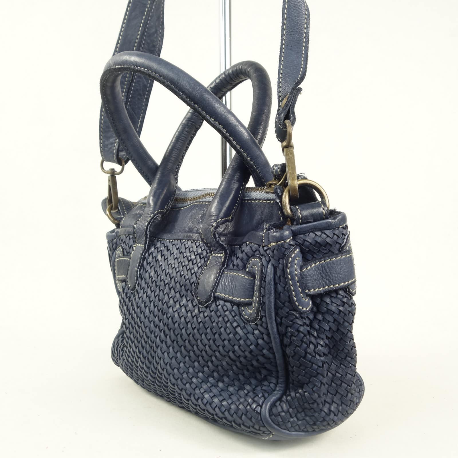 Collection Esprit Cuir TEA mini sac cuir bleu jean