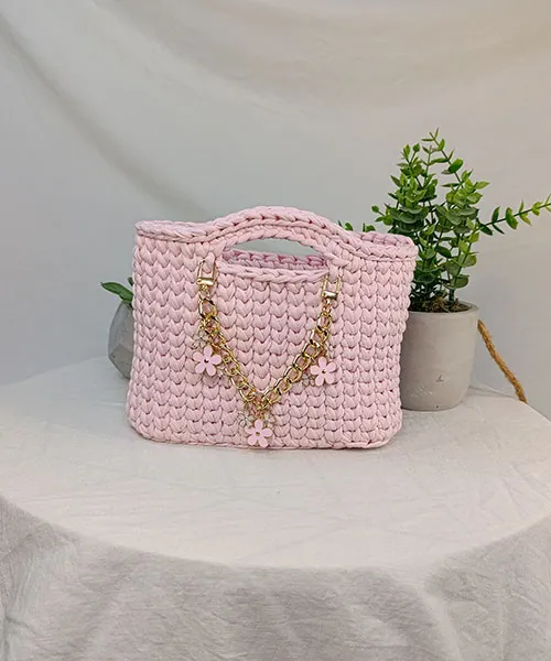 Takiri Harmony sac à main rose TK523 chaînette étoiles recyclé