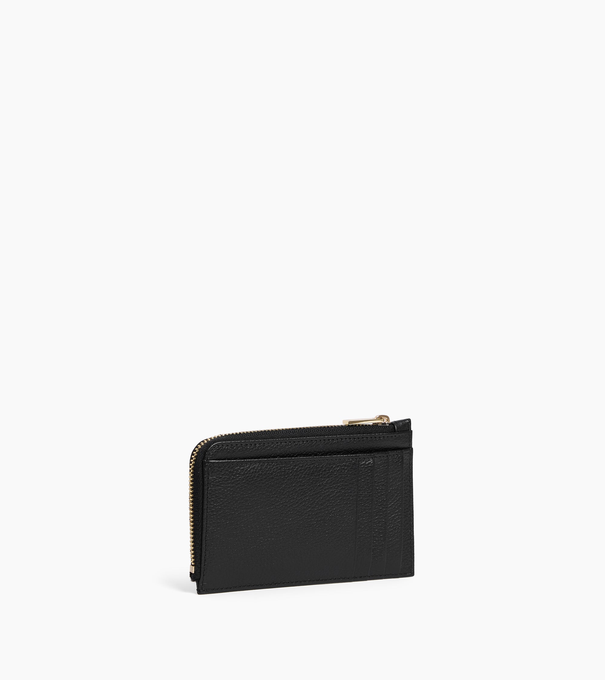 Le Tanneur Albertine porte-cartes cuir grainé noir zippé