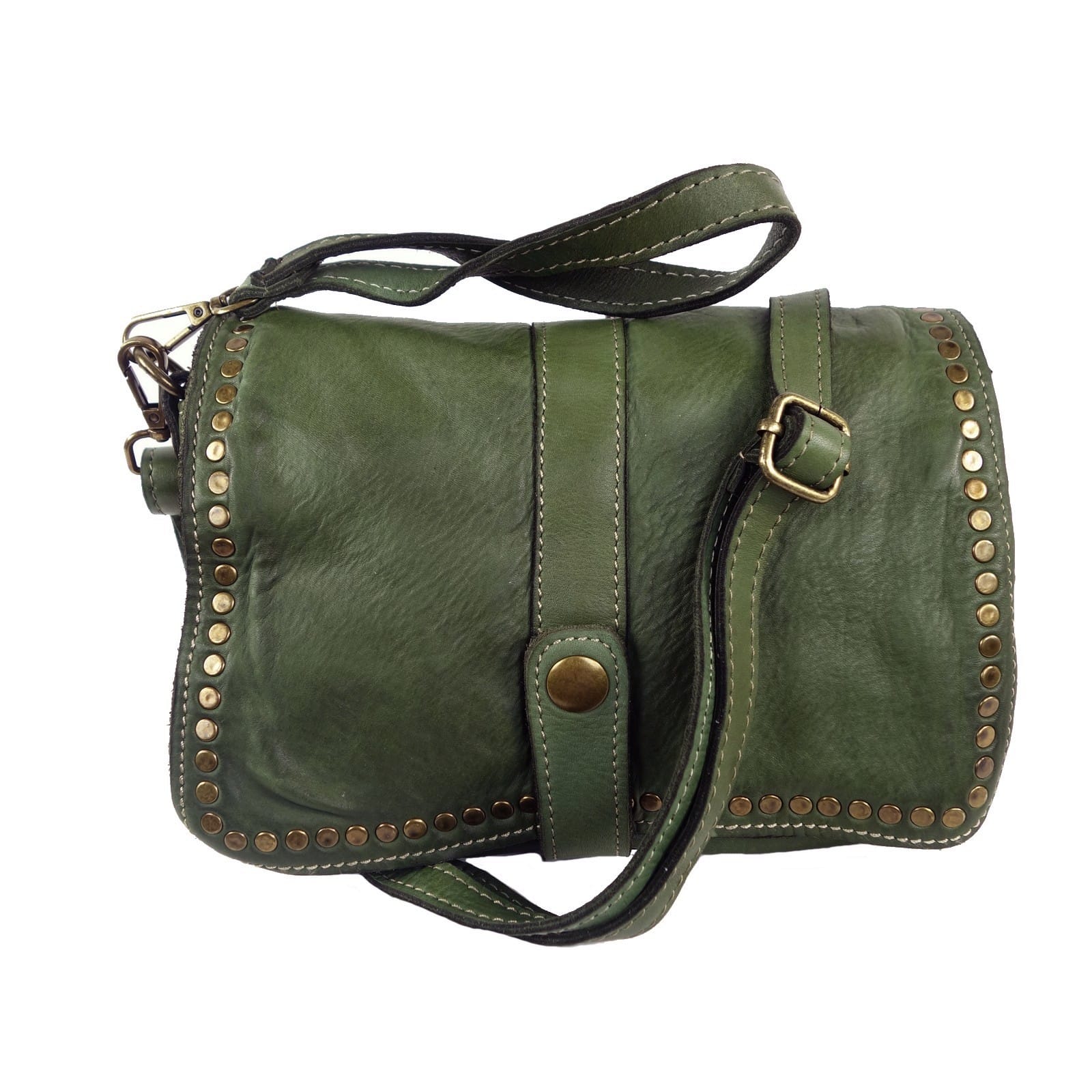 Collection Esprit Cuir Gena mini sac bandoulière cuir vert femme