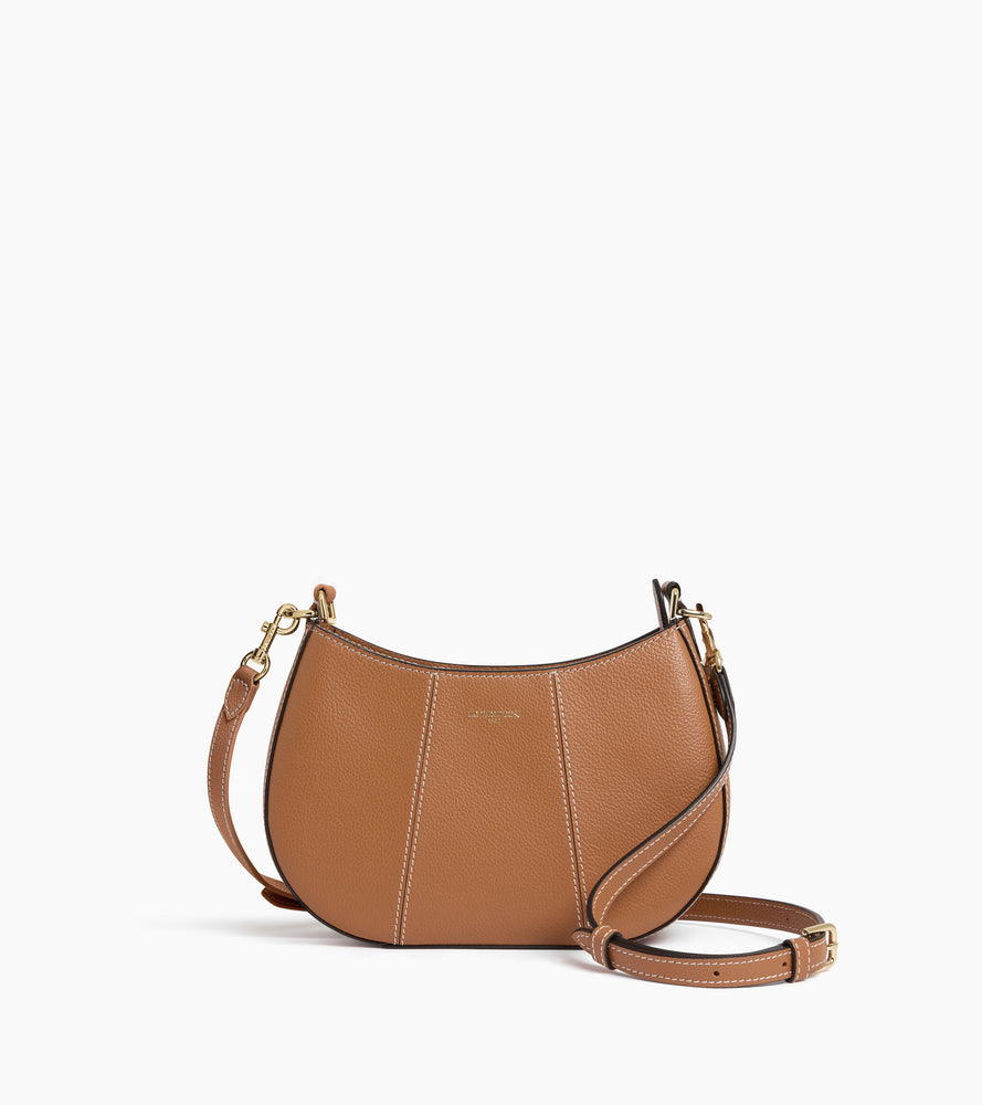 Le Tanneur Juliette Petit Sac Demi-Lune Cuir Camel