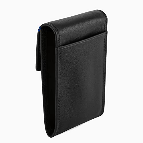 Le Tanneur étui clés cuir lisse noir bouton pression homme