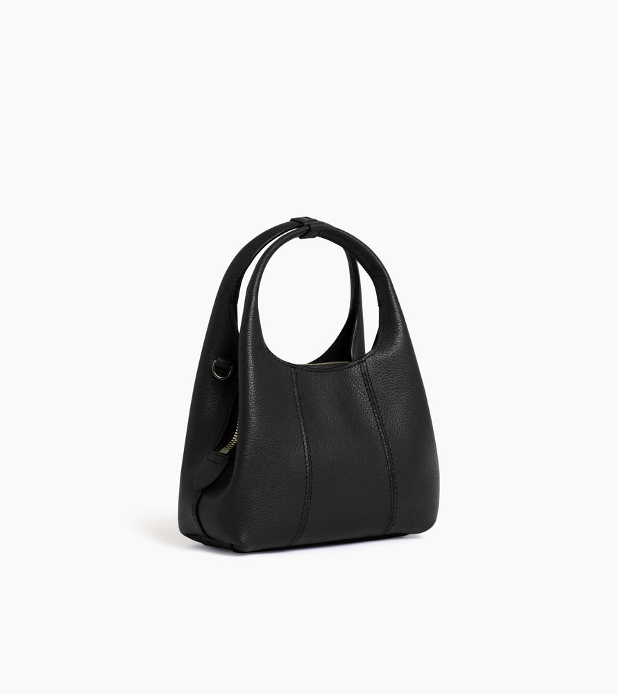Le Tanneur Juliette mini sac cuir grainé noir bandoulière
