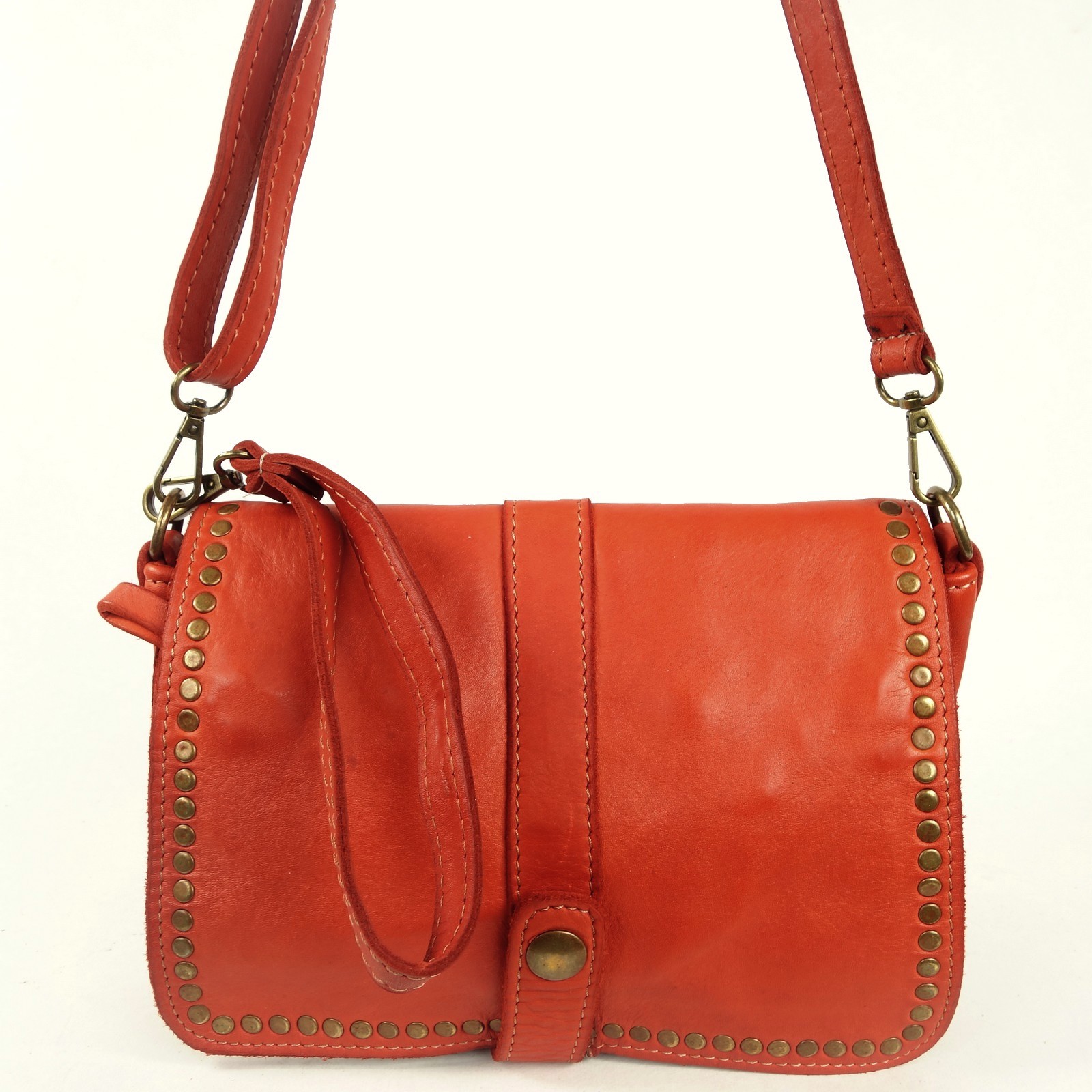 Collection Esprit Cuir GENA mini pochette cuir orange