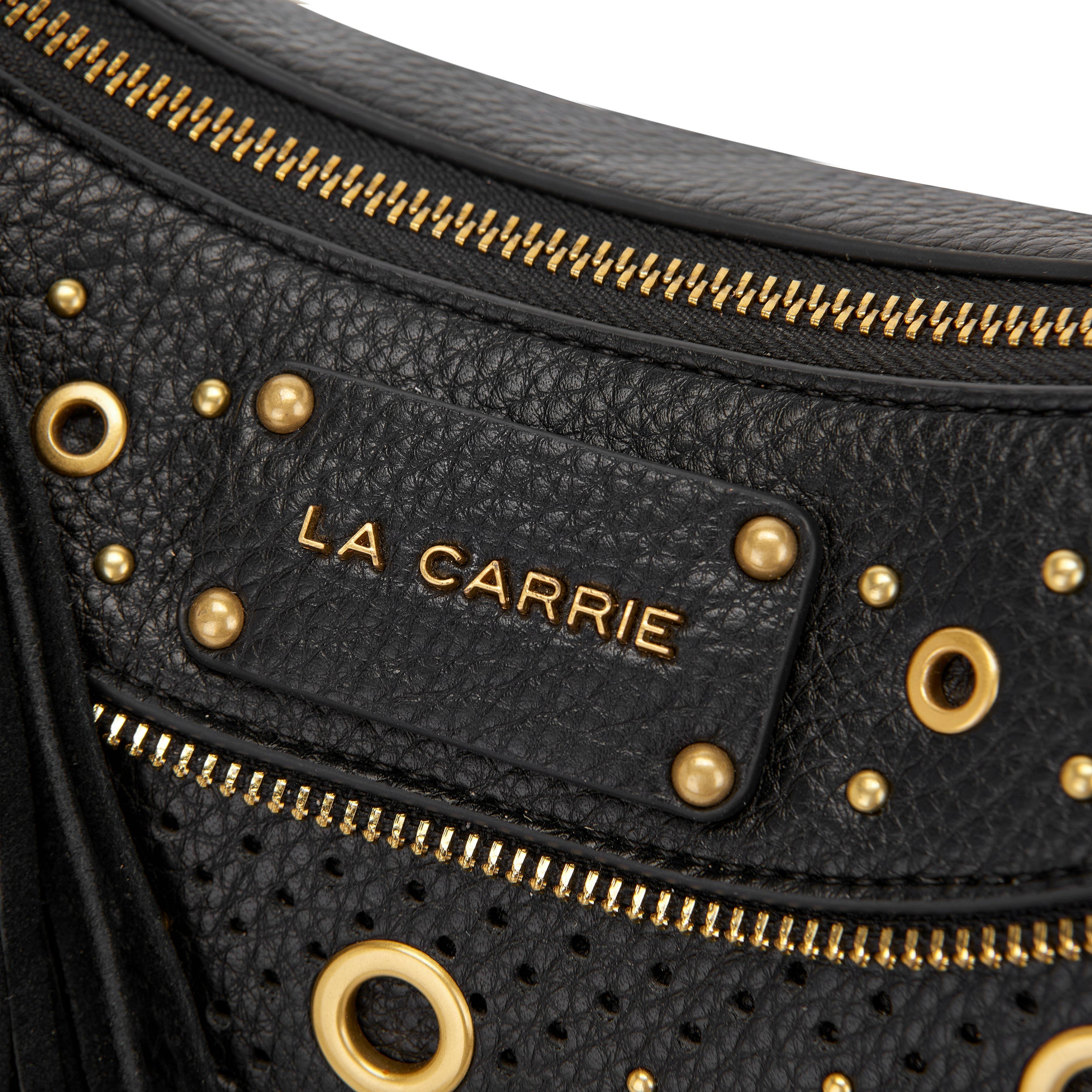 La Carrie Jungle sac bandoulière noir 32 cm effet cuir