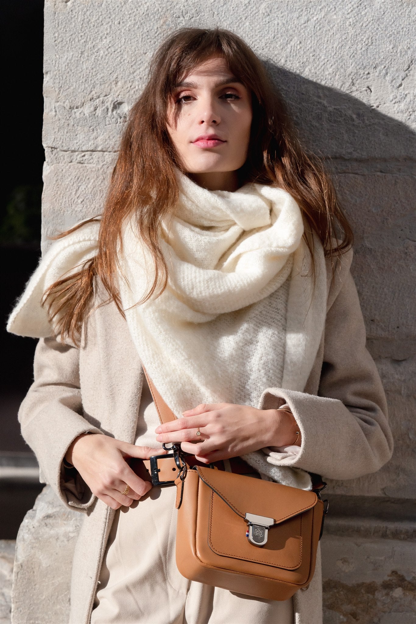 Nodie's Isée mini sac bandoulière camel lisse cuir