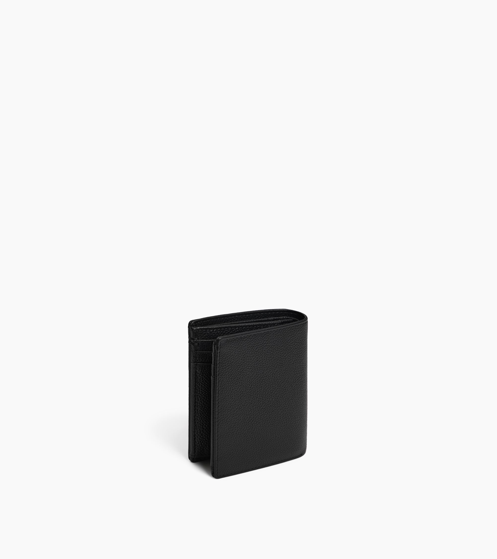 Le Tanneur Lucien grand portefeuille vertical cuir grainé noir