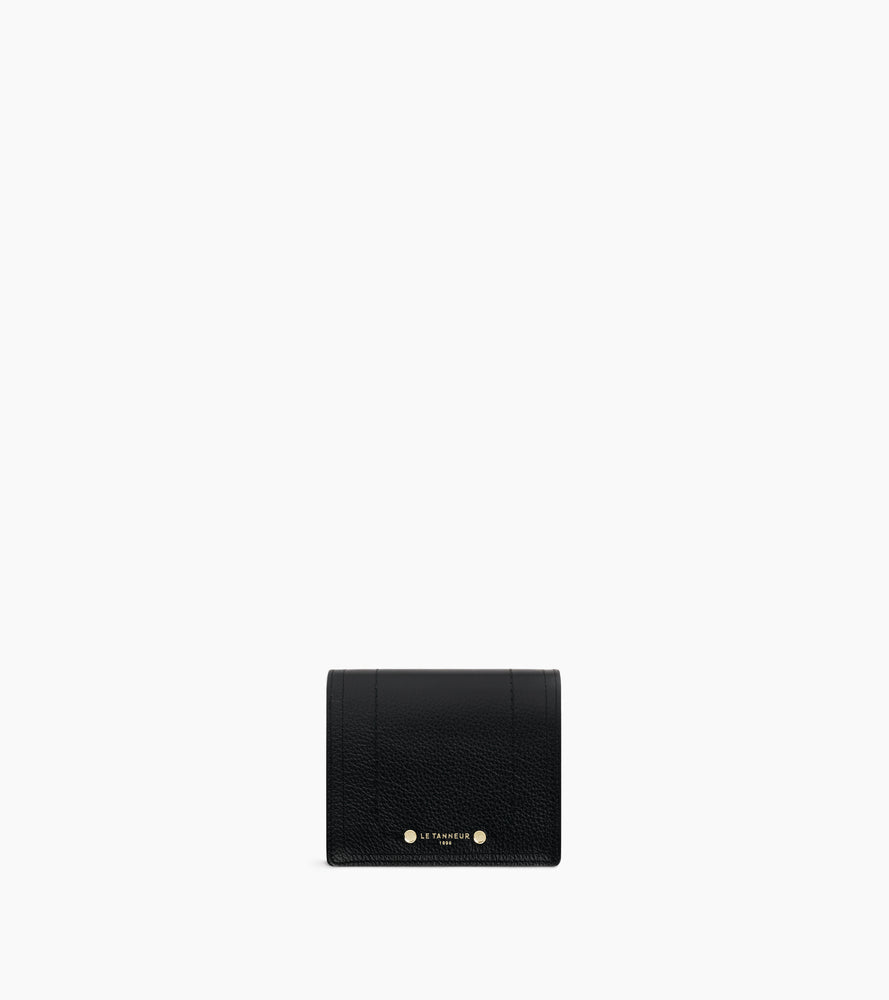 Le Tanneur Ella petit portefeuille cuir grainé noir Black