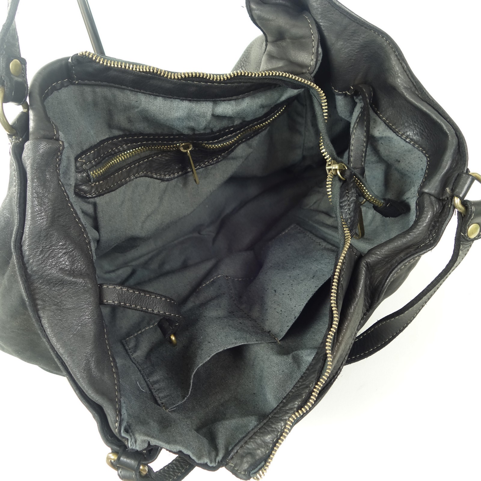 Collection Esprit Cuir Davy cabas cuir noir vintage A4
