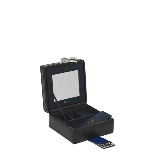 Le Tanneur coffret à bijoux voyage cuir velours miroir