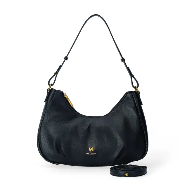 MAC ALYSTER LILY Sac Besace Cuir Noir