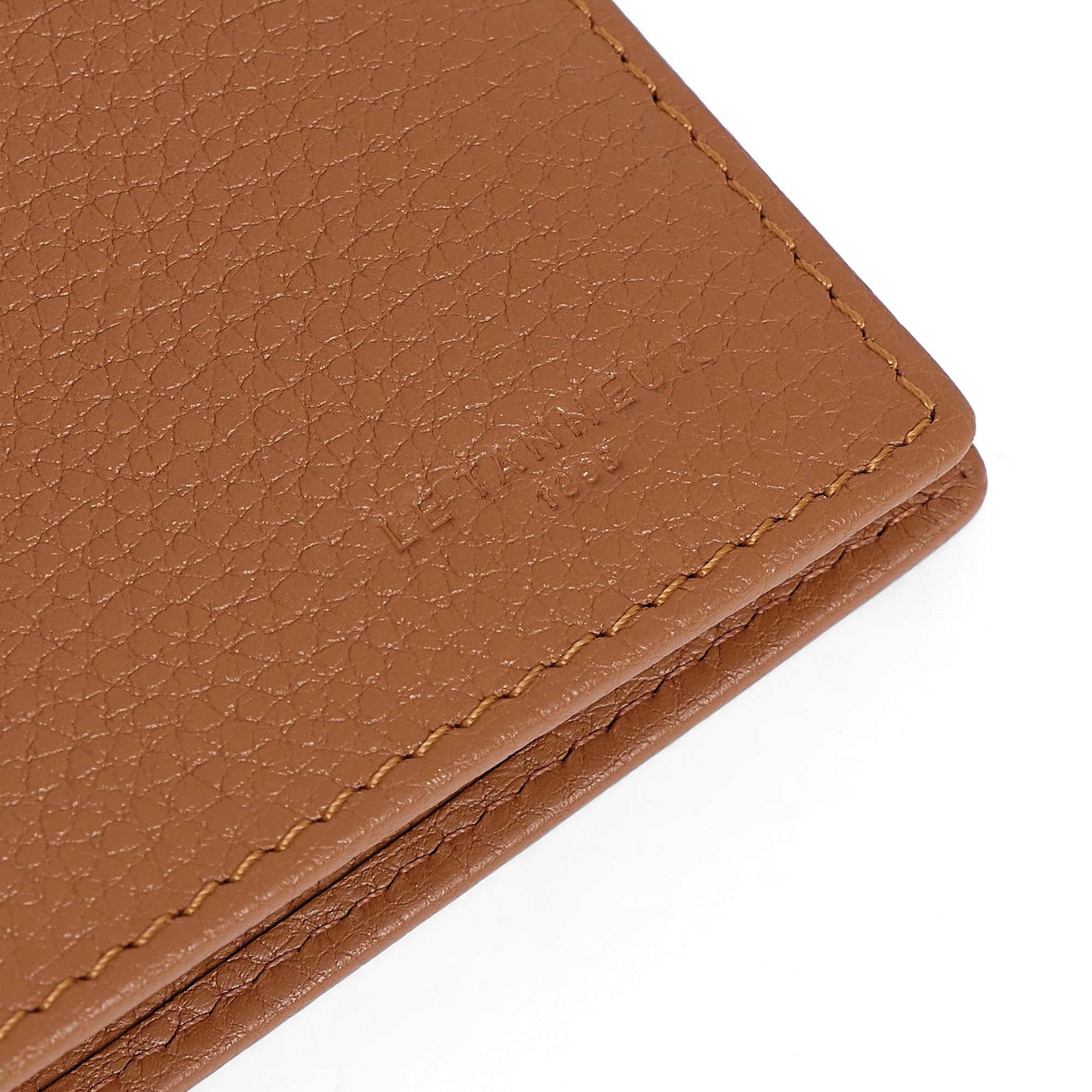 Le Tanneur Charles Portefeuille Zippé Cuir Grainé Noir