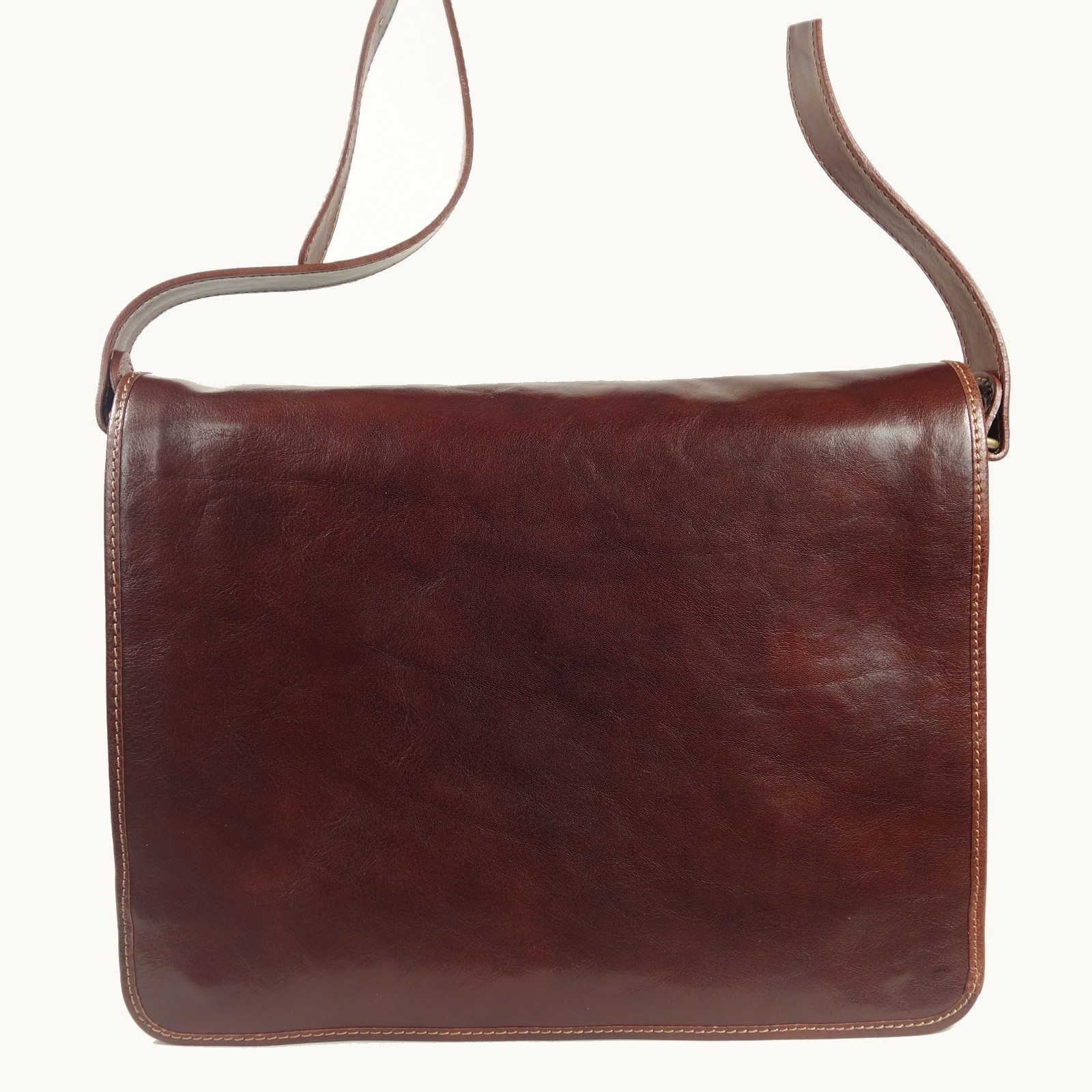 Collection Esprit Cuir FIRENZE sac bandoulière cuir marron A4