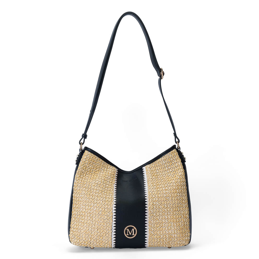 MAC ALYSTER Saint-Martin sac besace Noir grand format épaule