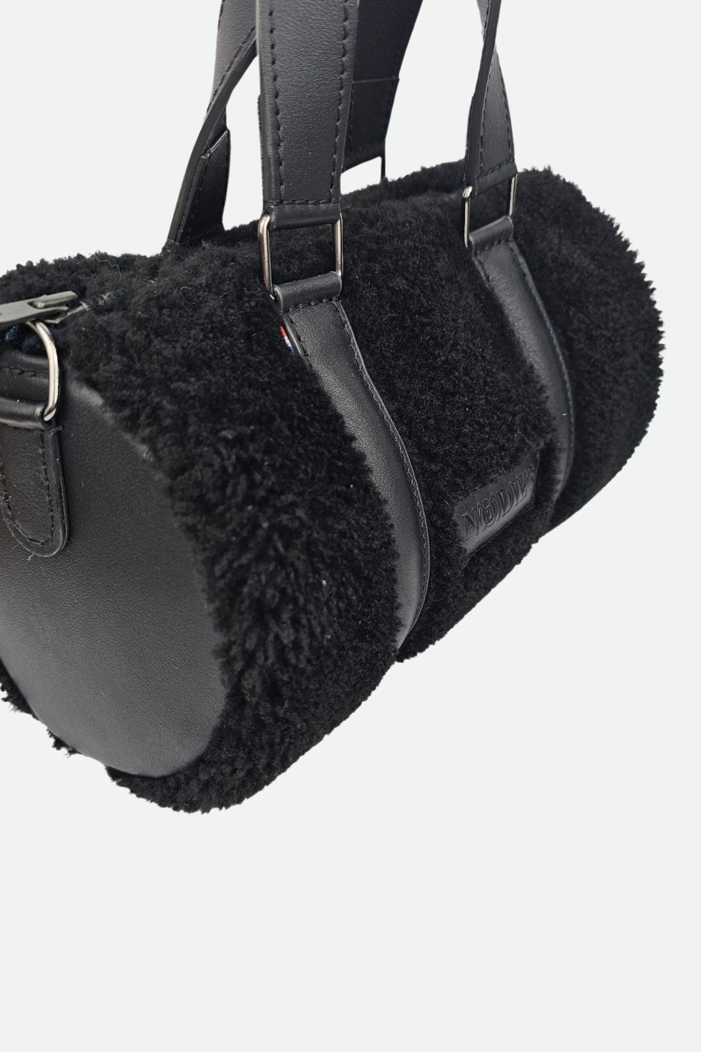 Nodie's Jim sac bowling cuir agneau teddy noir