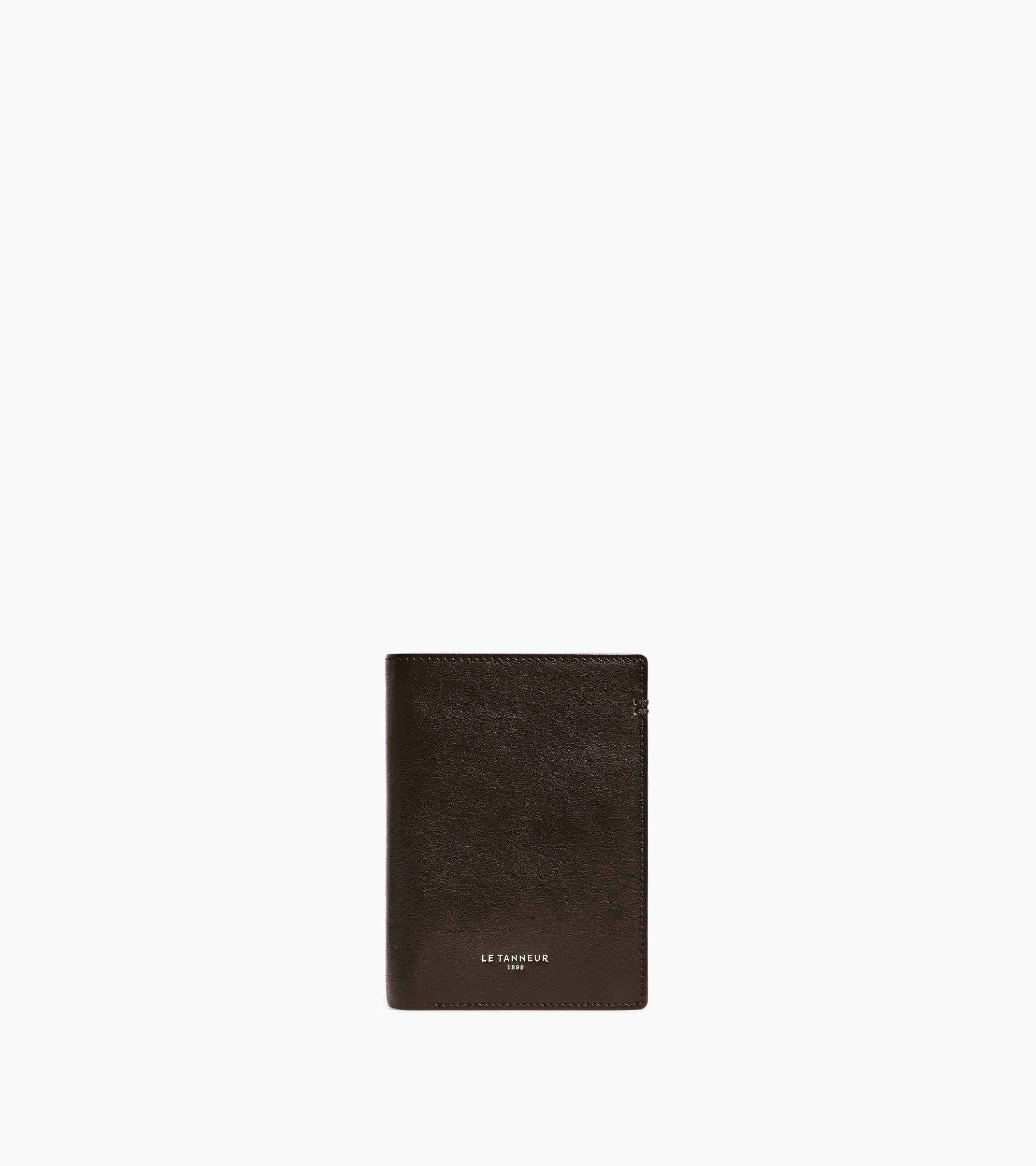 Le Tanneur Lucien portefeuille zippé 2 volets cuir huilé Brown Coffee