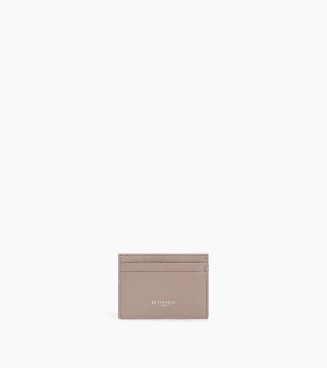 Le Tanneur Lucien porte-cartes cuir grainé gris