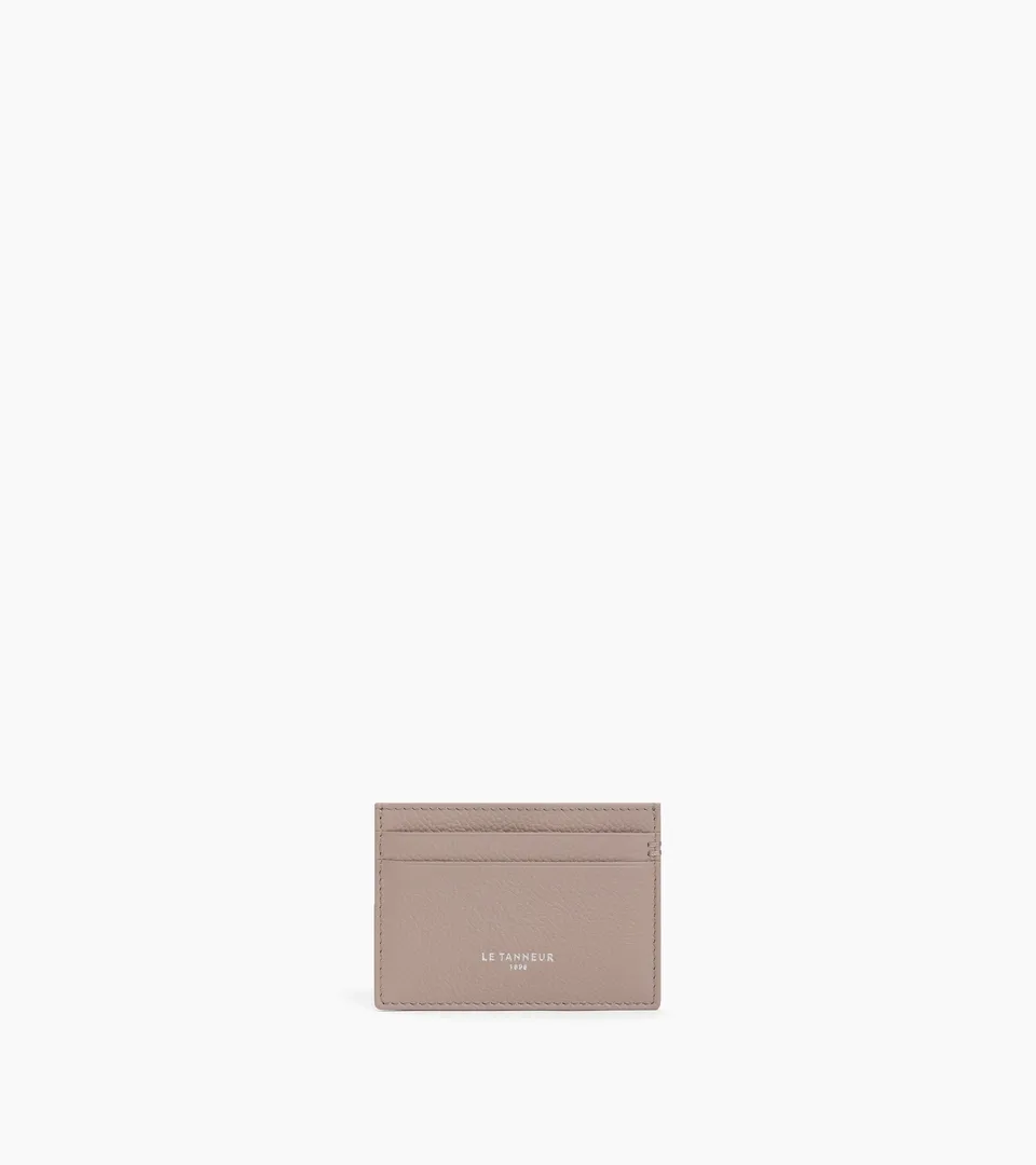 Le Tanneur Lucien porte-cartes cuir grainé gris