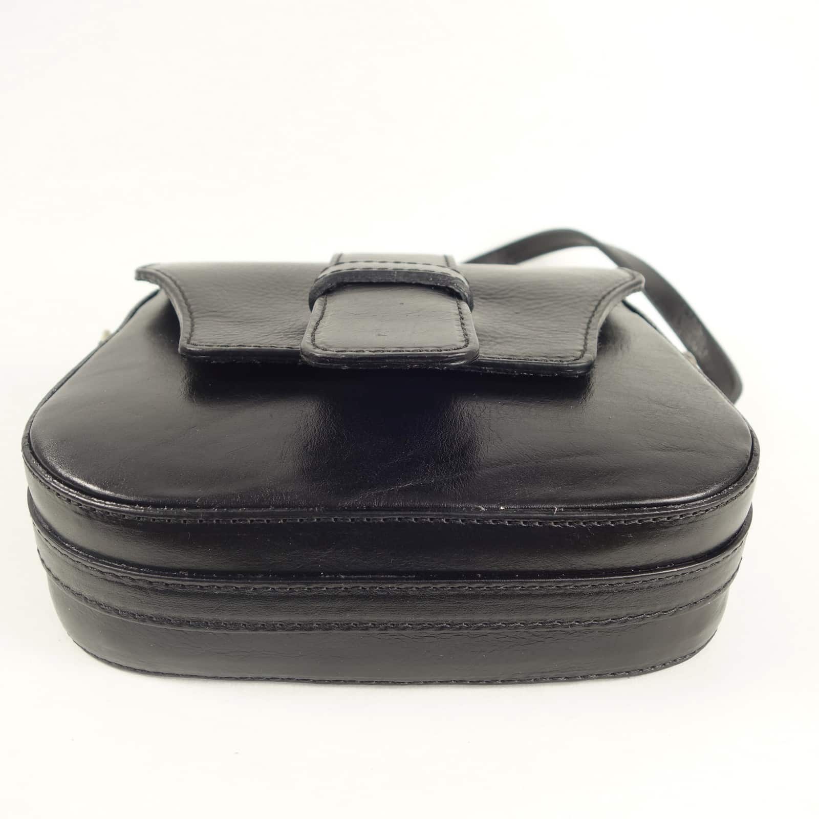 Collection Esprit Cuir GEA mini sac bandoulière cuir noir