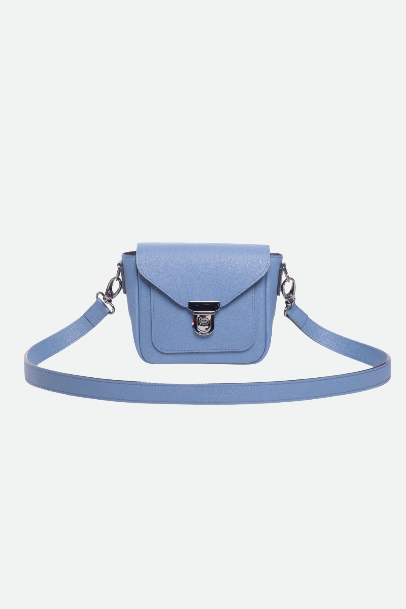 Nodie's Isée mini sac bandoulière bleu denim cuir France