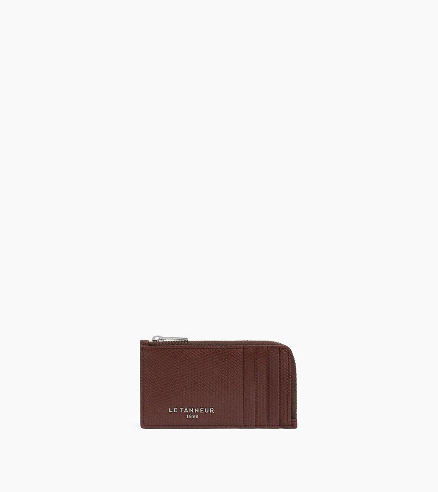 Le Tanneur Emile porte-cartes cuir zip en L T-Signature