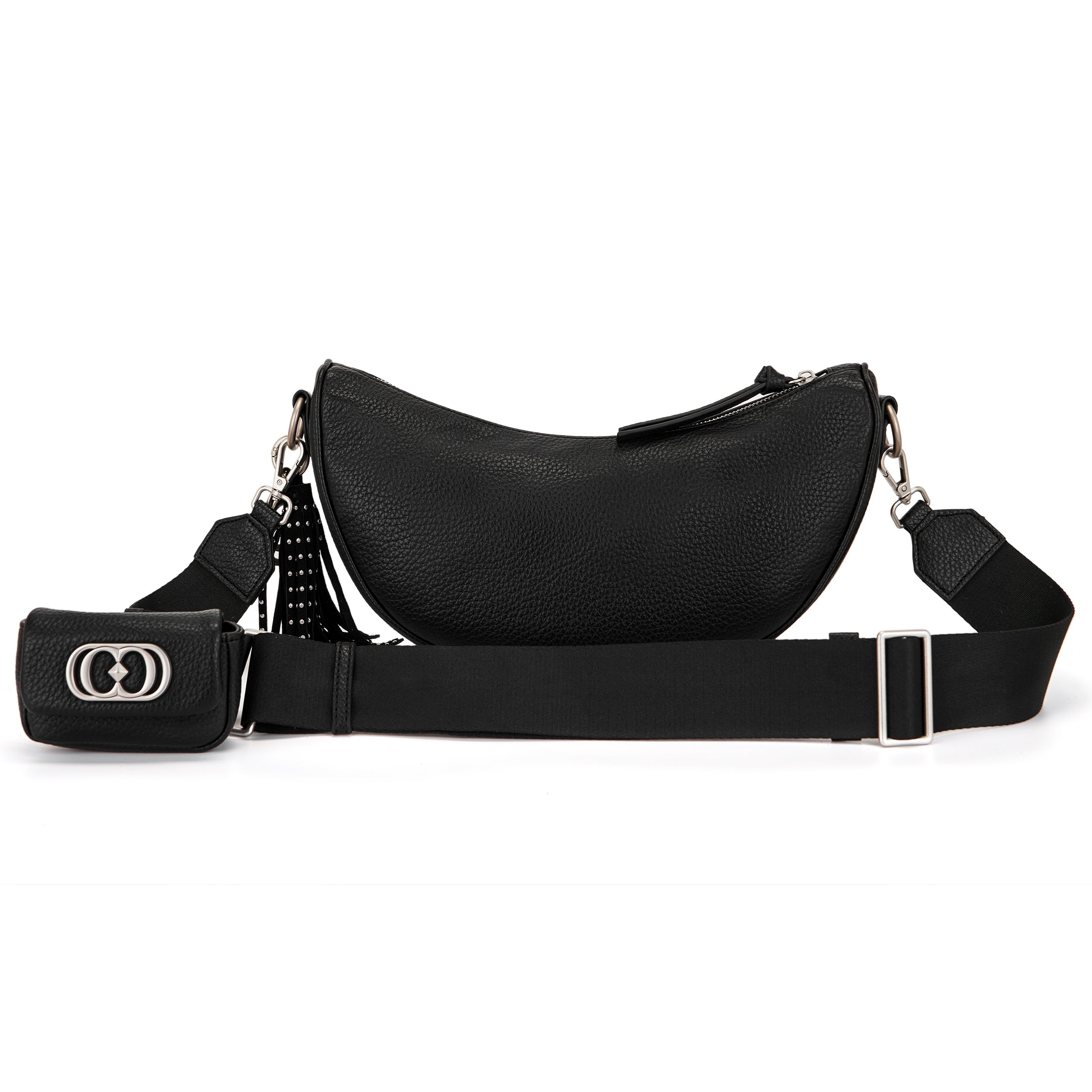 La Carrie Solid sac bandoulière noir clouté 33 cm
