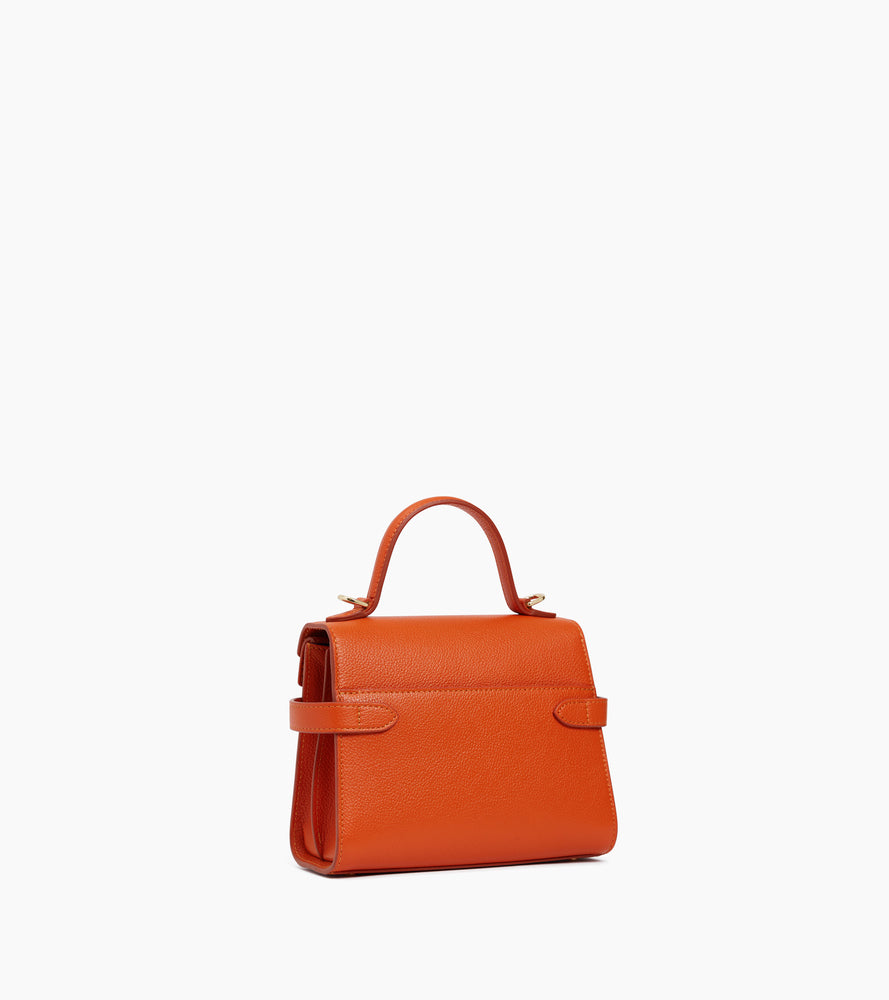 Le Tanneur Emilie petit sac à main cuir grainé double rabat