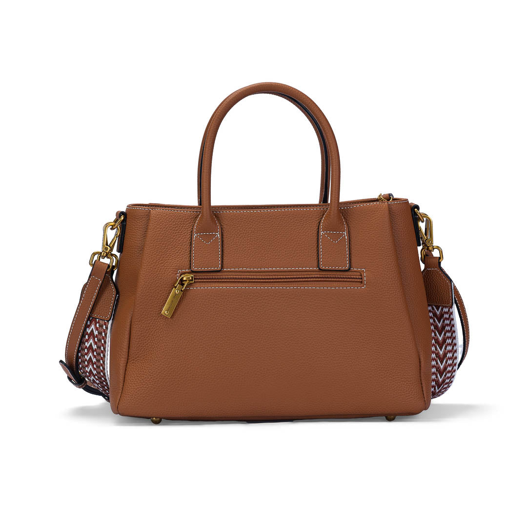 MAC ALYSTER Giulia sac à main Marron Cognac cuir vachette