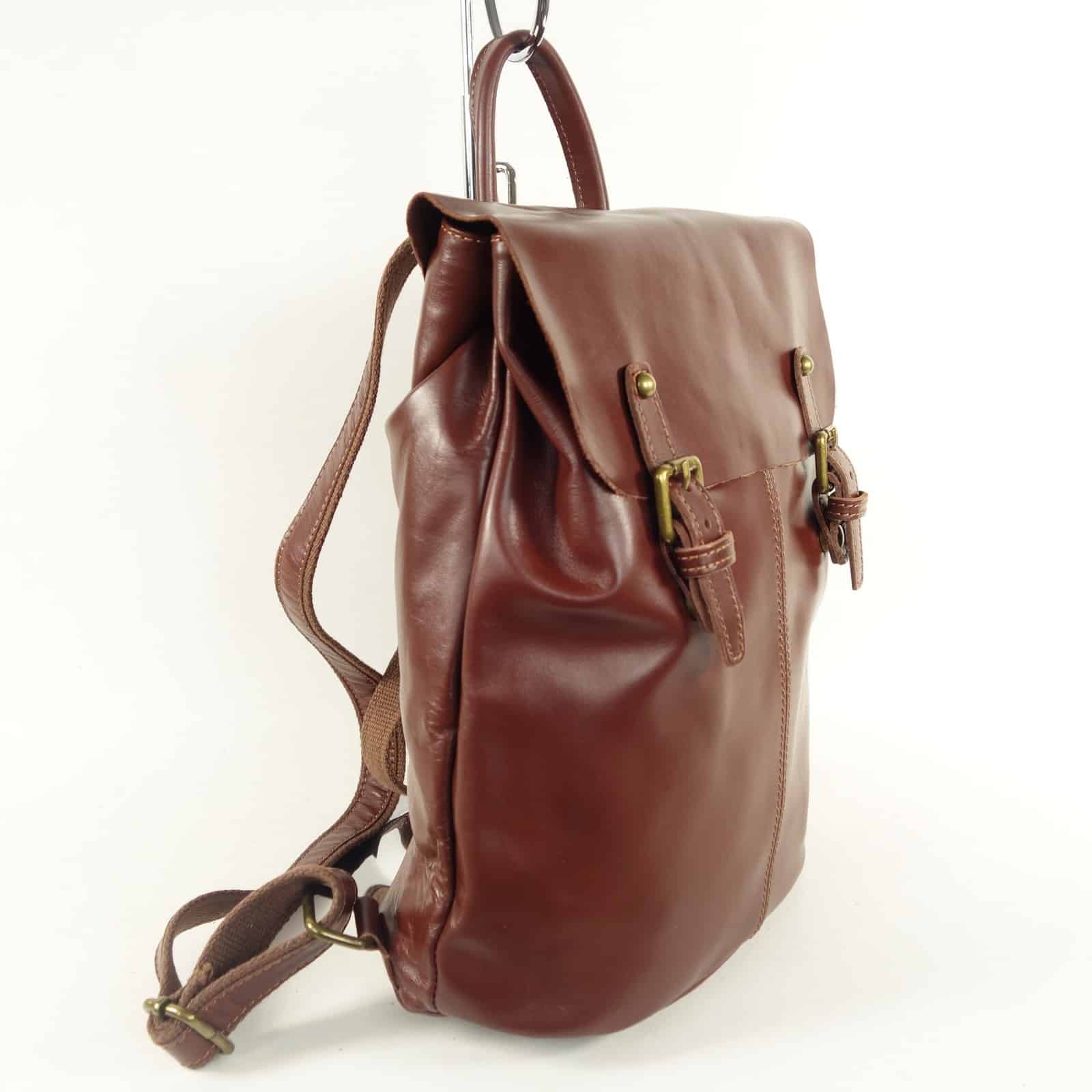 Collection Esprit Cuir Summer sac à dos marron cuir lisse femme
