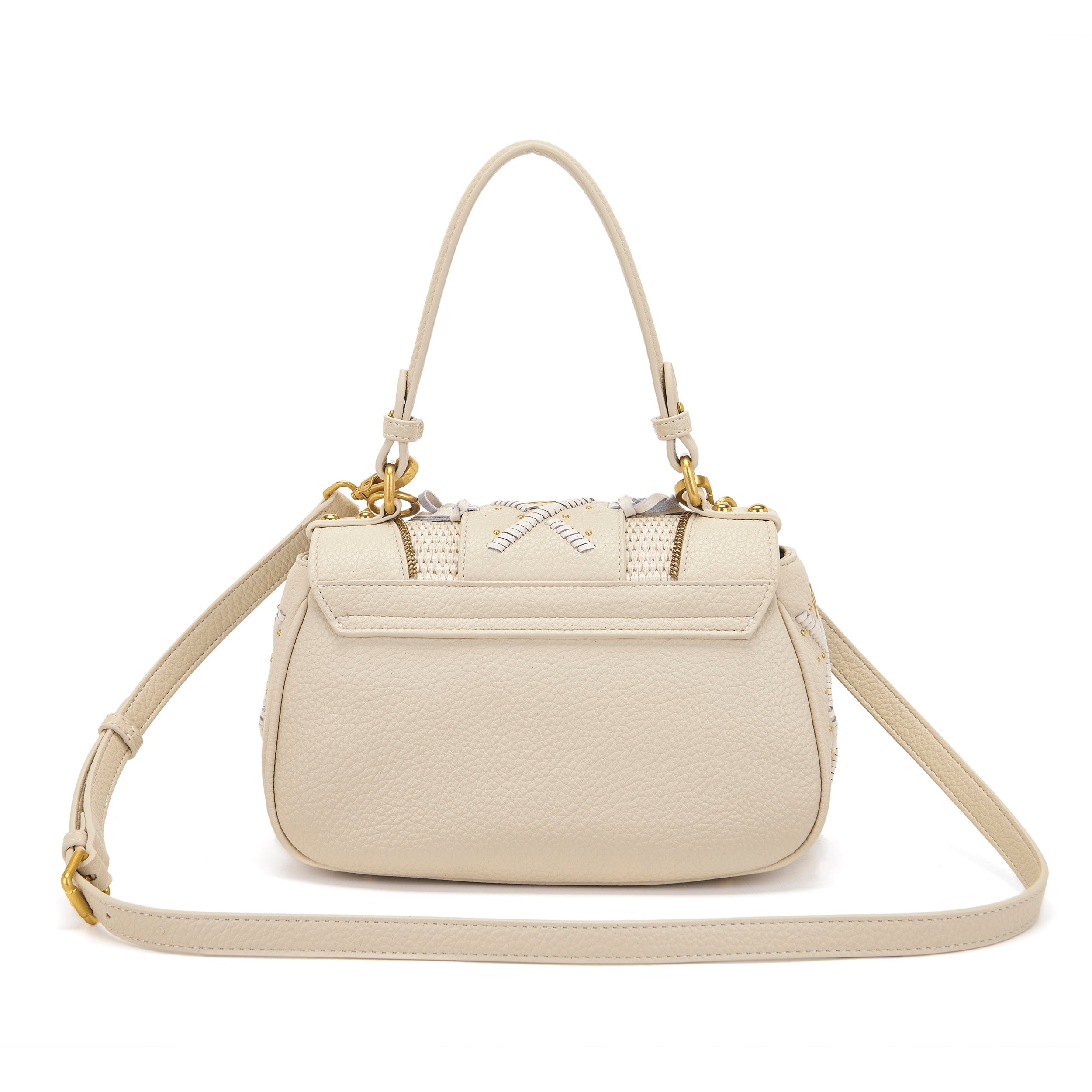 La Carrie Bag Jungle sac main tresse ivoire 26x11x17 cm